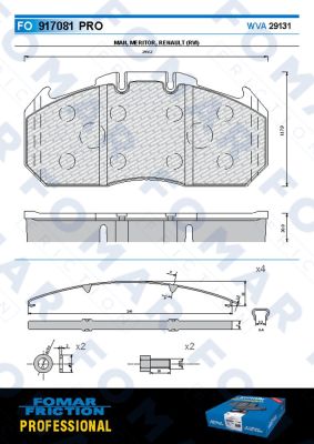 Set placute frana,frana disc FO 917081 FOMAR Friction