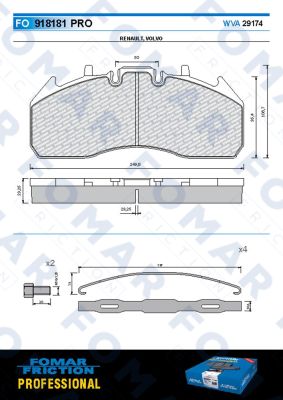 Set placute frana,frana disc FO 918181 FOMAR Friction