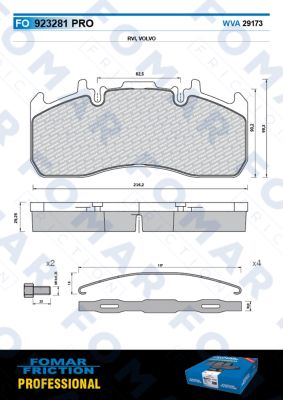 Set placute frana,frana disc FO 923281 FOMAR Friction