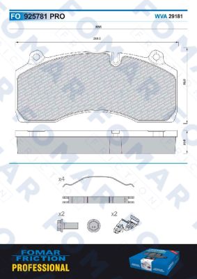Set placute frana,frana disc FO 925781 FOMAR Friction