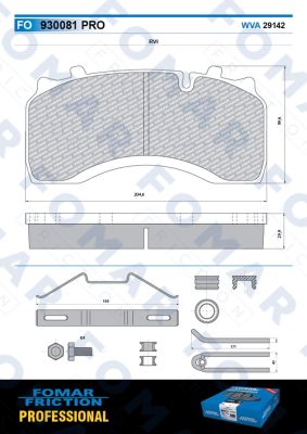 Set placute frana,frana disc FO 930081 FOMAR Friction