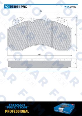 Set placute frana,frana disc FO 934081 FOMAR Friction