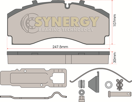 Set placute frana,frana disc SYN2022K JURATEK