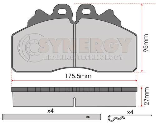 Set placute frana,frana disc SYN3024K JURATEK
