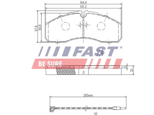 Set placute frana,frana disc FT29117 FAST