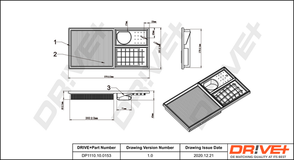 Filtru aer DP1110.10.0153 Dr!ve+