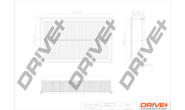 Filtru aer DP1110.10.0660 Dr!ve+