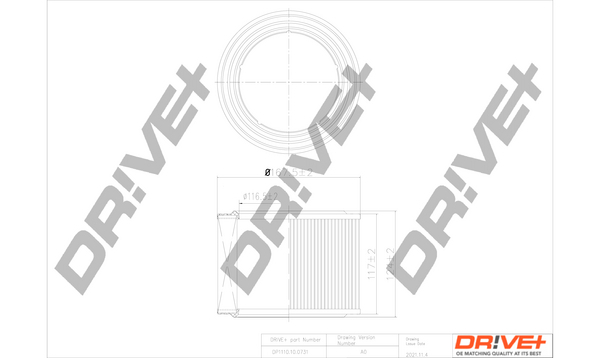 Filtru aer DP1110.10.0731 Dr!ve+