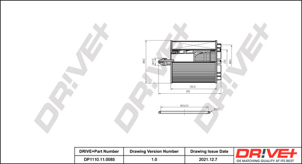 Filtru ulei DP1110.11.0085 Dr!ve+