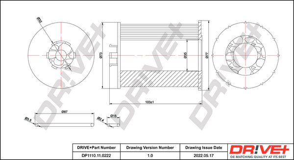 Filtru ulei DP1110.11.0222 Dr!ve+