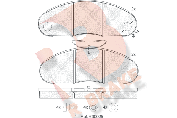 Set placute frana,frana disc RB0834 R BRAKE