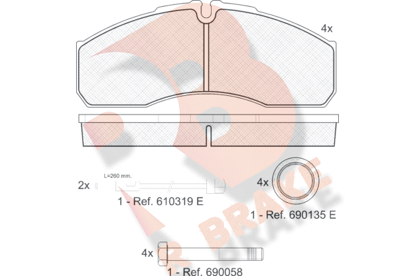 Set placute frana,frana disc RB1499 R BRAKE