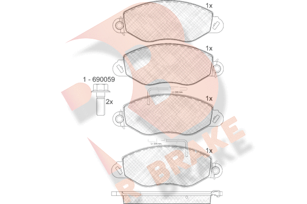 Set placute frana,frana disc RB1808 R BRAKE