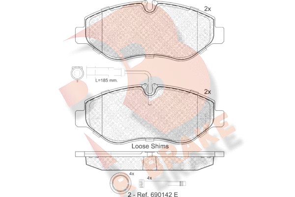 Set placute frana,frana disc RB1846 R BRAKE