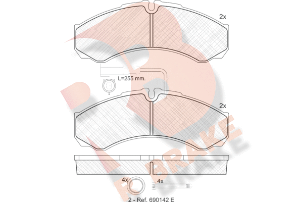 Set placute frana,frana disc RB1848 R BRAKE