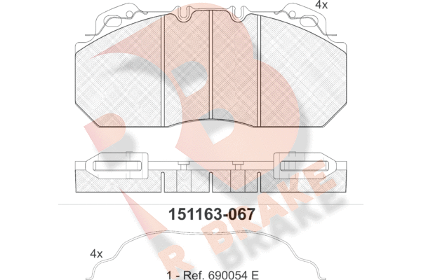 Set placute frana,frana disc RB1163 R BRAKE