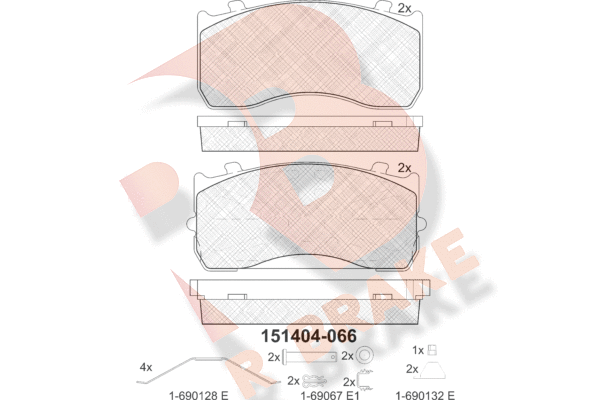 Set placute frana,frana disc RB1404 R BRAKE