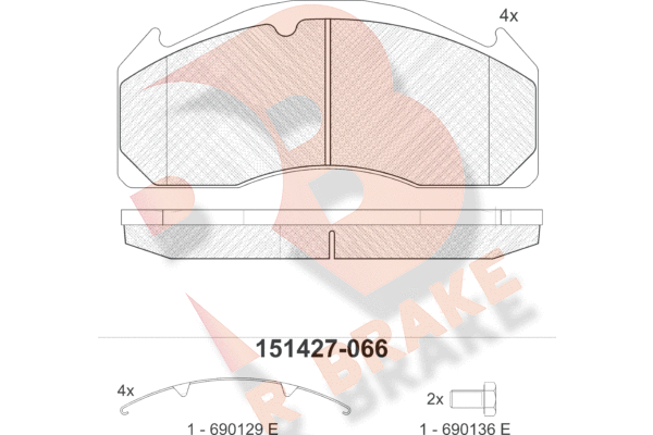 Set placute frana,frana disc RB1427 R BRAKE