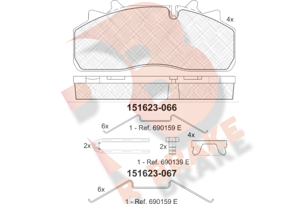 Set placute frana,frana disc RB1623 R BRAKE