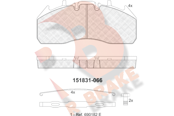 Set placute frana,frana disc RB1831 R BRAKE