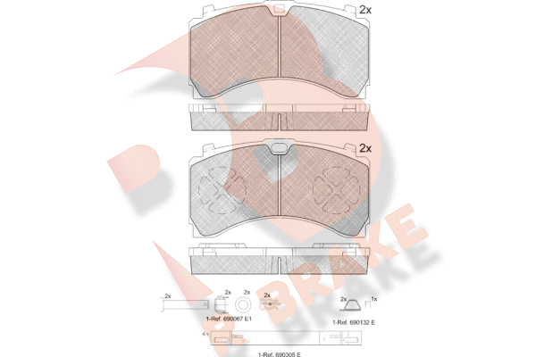 Set placute frana,frana disc RB2123-066 R BRAKE
