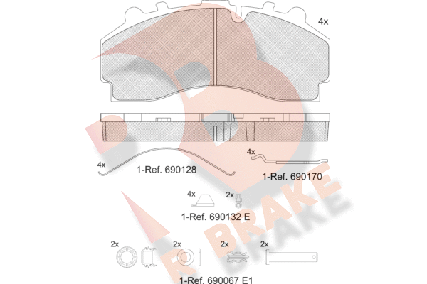 Set placute frana,frana disc RB2456-066 R BRAKE