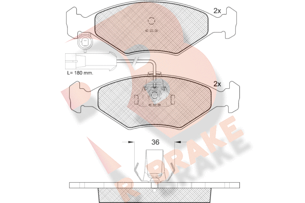 Set placute frana,frana disc RB1603 R BRAKE