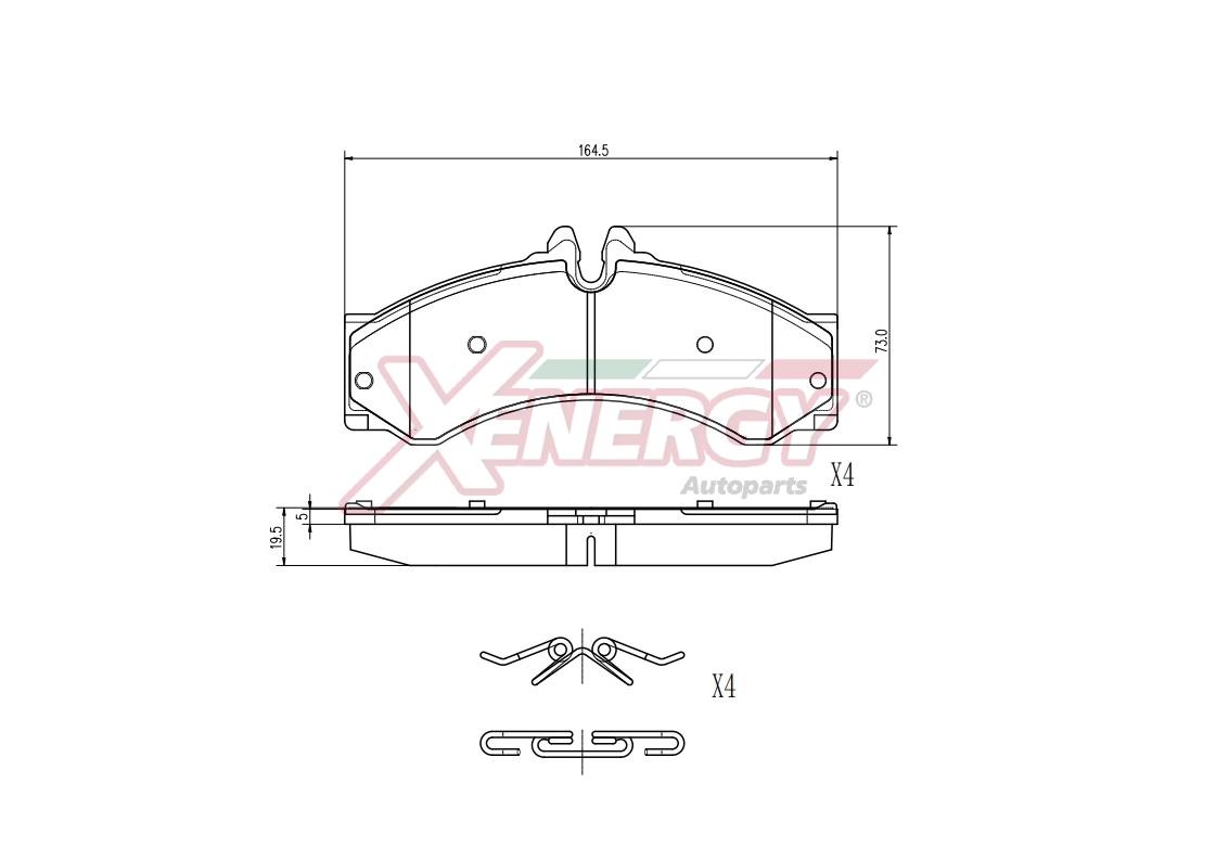 Set placute frana,frana disc X40653 AP XENERGY