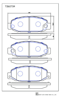 Set placute frana,frana disc TD6071M SAFETY