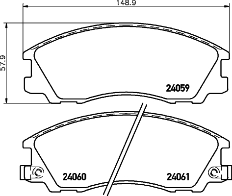 Set placute frana,frana disc NP6059 NISSHINBO