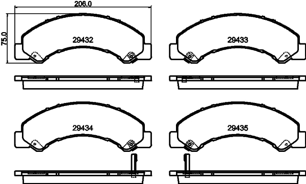 Set placute frana,frana disc NP4008SC NISSHINBO