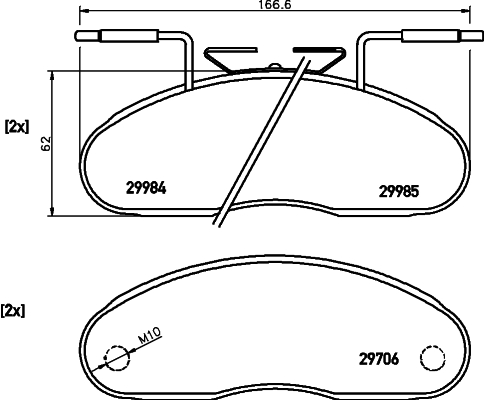 Set placute frana,frana disc NP2096 NISSHINBO
