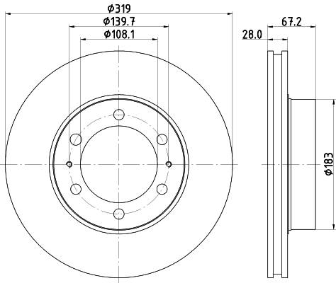 Disc frana ND1034K NISSHINBO