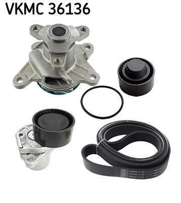 pompa apa + set curea transmisie cu caneluri VKMC 36136 SKF