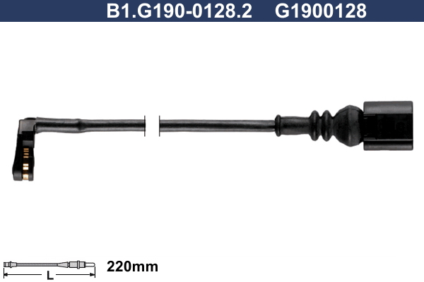 Senzor de avertizare,uzura placute de frana B1.G190-0128.2 GALFER