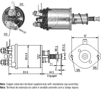 Solenoid, electromotor ZM 614 ZM