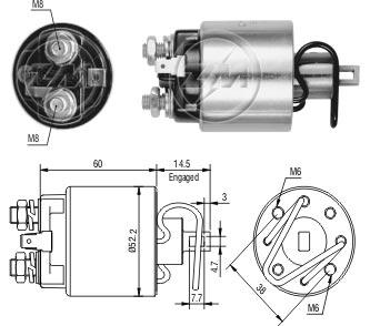 Solenoid, electromotor ZM 717 ZM