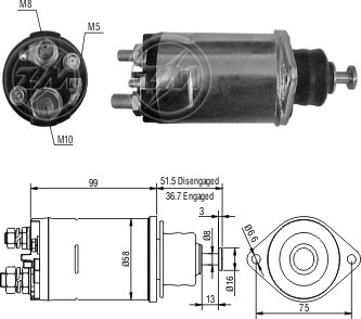 Solenoid, electromotor ZM 805 ZM