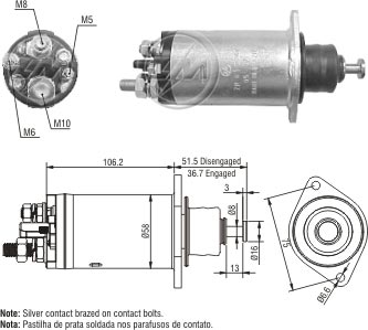 Solenoid, electromotor ZM 815 ZM