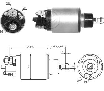 Solenoid, electromotor ZM 825 ZM