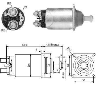 Solenoid, electromotor ZM 833 ZM