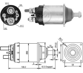 Solenoid, electromotor ZM 835 ZM