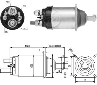 Solenoid, electromotor ZM 836 ZM
