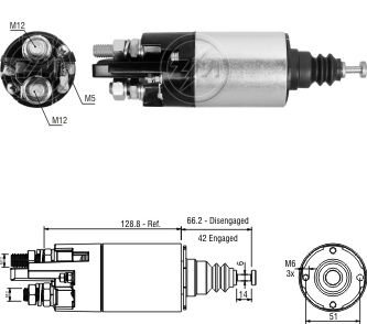 Solenoid, electromotor ZM 842 ZM