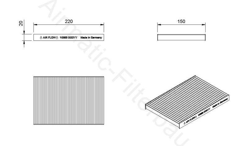 Filtru, aer habitaclu IF1528B Airmatic