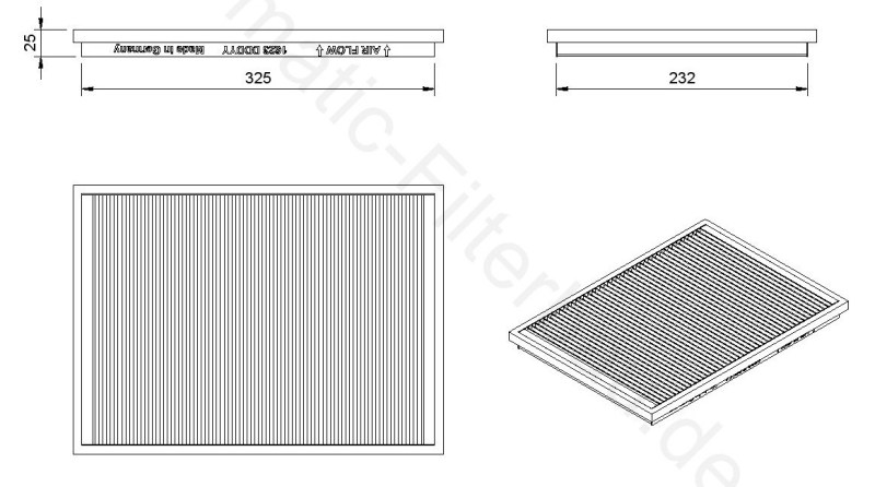 Filtru, aer habitaclu IF1623 Airmatic