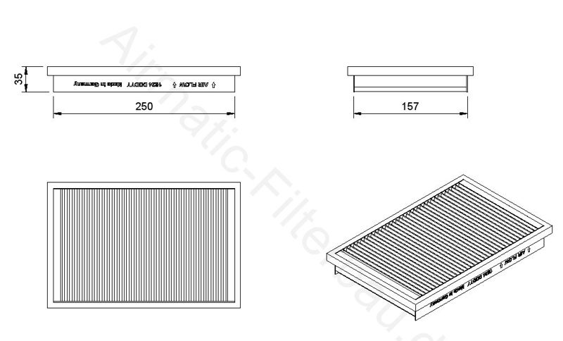 Filtru, aer habitaclu IF1624 Airmatic