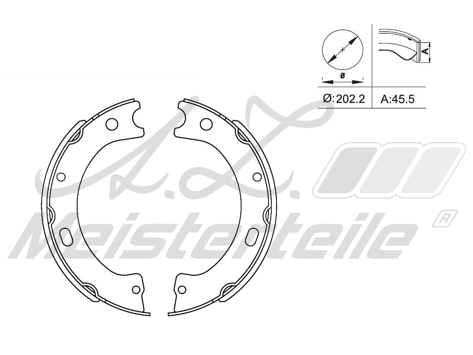 Set saboti frana AZMT-44-026-1485 A.Z. Meisterteile
