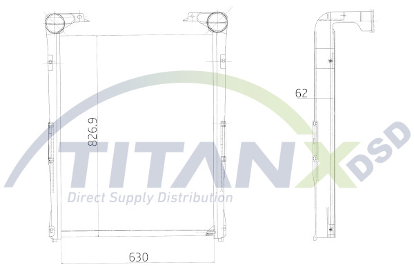 Intercooler, compresor IX169001 TitanX