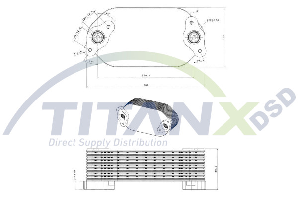 Radiator ulei, ulei motor OX119001 TitanX